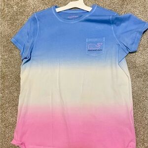 Vineyard Vines Blue and Pink Gradient Tee